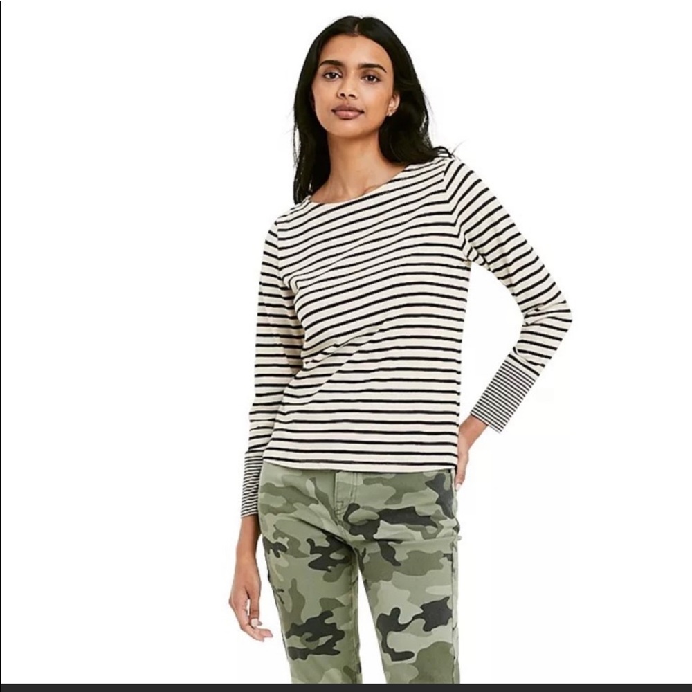 Nili Lotan x Target Striped Long Sleeve Boat Neck T-shirt size small
